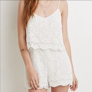 White lace Forever21 romper!